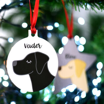 Labrador Dog Breed Christmas Decoration Personalised, 4 of 4