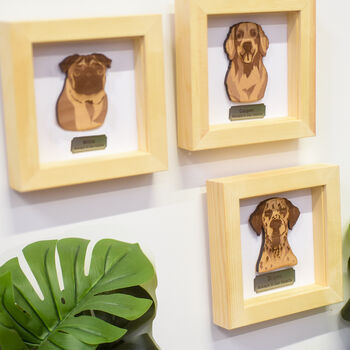 Personalised Pet Memorial Framed Wooden Engraving, 8 of 12