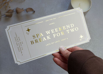 Personalised Gold Surprise Ticket, 2 of 2