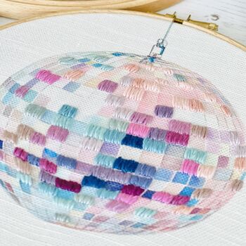 Disco Ball Embroidery Hoop Kit, 3 of 4