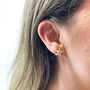 9ct Gold Starfish Earrings, thumbnail 3 of 9