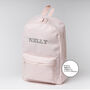 Pink Personalised Name/Initials Unisex Mini Backpack, thumbnail 1 of 7
