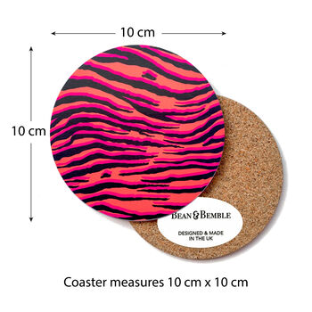 Round Coaster Animal Print Heat And Stain Proof, 2 of 9
