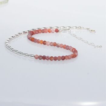 Orange Agate And Sterling Silver Necklace Or Bracelet, 7 of 12