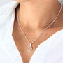 Sterling Silver Crescent Moon Necklace, thumbnail 1 of 8
