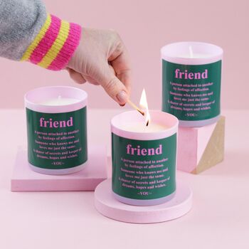 Friends Scented Candle In Pink Container, 3 of 6