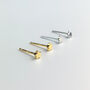 Sterling Silver Tiny Simple Star Stud Earrings, thumbnail 2 of 4