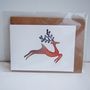 Handmade Watercolour Reindeer Christmas Card, thumbnail 2 of 6