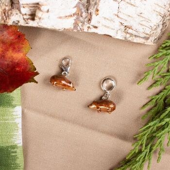 Enamelled Sterling Silver Hedgehog Charm, 3 of 11
