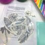 Tropical Stick And Sew Embroidery Stickers/Patches, thumbnail 2 of 6