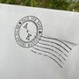 Save The Date Rubber Stamp – Wedding Postmark, thumbnail 6 of 8