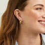 Gold Russian Wedding Ring Hoop Earrings, thumbnail 2 of 5