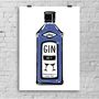 Blue Gin Art Print, thumbnail 1 of 2
