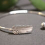 Feather Open Cuff Bangle For Women, thumbnail 6 of 9