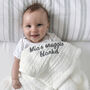 Personalised White Cable Knit Pom Pom Blanket, thumbnail 3 of 8