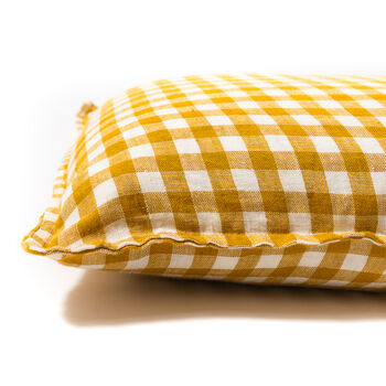 Yellow Gingham Pillowcase, 2 of 9