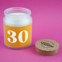 30 Large Clear Candle • 30th Birthday • Birthday Gift • Scented Glass Jar Candle • Humour • Just Because Candle • Gift Box, thumbnail 1 of 3