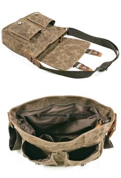 Colourway Canvas And Faux Leather Messenger, 8 of 8
