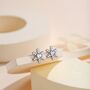 Sterling Silver Moonstone Snowflake Stud Earrings, thumbnail 6 of 11