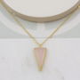 Personalised Pink Triangle Necklace, thumbnail 4 of 5