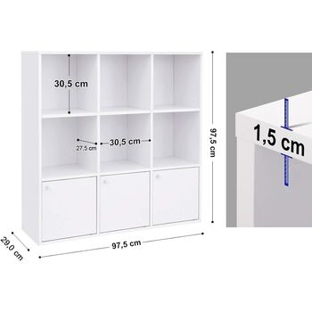 Nine Cube Bookcase Bookshelf Storage Unit, 2 of 7