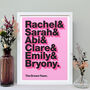 Personalised Family Names Typographical Print, thumbnail 2 of 5