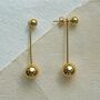 Ball Stud Rose/Gold Plated Drop Earring Jacket, thumbnail 1 of 5