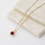 Ruby Red Swarovski Crystal Single Stone Necklace, thumbnail 6 of 7