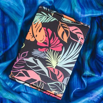 100% Mulberry Silk Scarf, Turquoise And Peacock Blue, 3 of 10