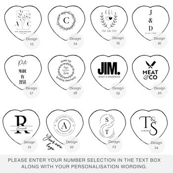 Personalised Heart Shaped Coaster With 24 Design Options, 4 of 9