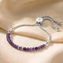 February Birthstone Amethyst Bracelet, thumbnail 4 of 7