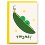 Baby Twins Card Congrats Two Sweet Peas, thumbnail 1 of 3