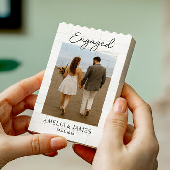 Personalised Engagement Memory Block For Couple, 9 of 10