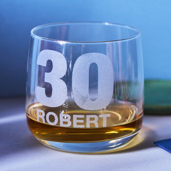 Engraved Birthday Whiskey Glass, 2 of 2