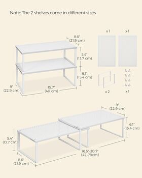 Spice Rack Set Stackable Cupboard Shelves, 2 of 7