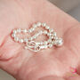Silver Musical Charm Faceted Ball Layering Bracelet, thumbnail 6 of 12