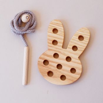 Wooden Animal Lacing Toys, 3 of 4