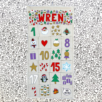 Personalised Hand Painted Christmas Advent Calendar, 7 of 12