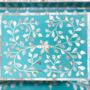 Mother Of Pearl Jewellery Box | Turquoise, thumbnail 1 of 4