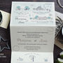 Bespoke Map Folded Wedding Invitation, thumbnail 3 of 9