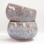Handmade Lavender Dolor Porcelain Bowl With Glaze Drips, thumbnail 5 of 5