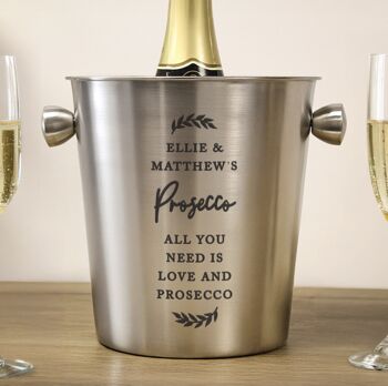 Personalised Stainless Steel Ice Bucket, 2 of 4