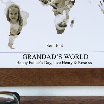 Personalised Grandad's World Photo Gift Map, 4 of 12