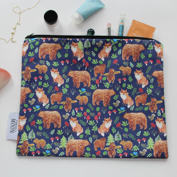 Bear And Fox Large Wash Bag With Waterproof Lining, 3 of 3