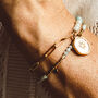 Crystal Faceted Bracelet With 18 K Gold Plated Accent Beads And Charms, thumbnail 3 of 9