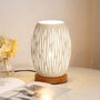 Lampshape Bedside Table Lamp Wooden Base Edison Bulb, thumbnail 7 of 9