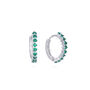 Mimi Green Huggie Hoops, thumbnail 1 of 2