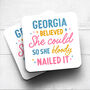 'She Believed She Could' Personalised Mug, thumbnail 3 of 3