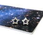 Sterling Silver Hollow Star Christmas Earrings, thumbnail 2 of 10