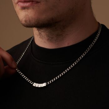Silver 5mm Personalised Cuban Chain Necklace, 3 of 11